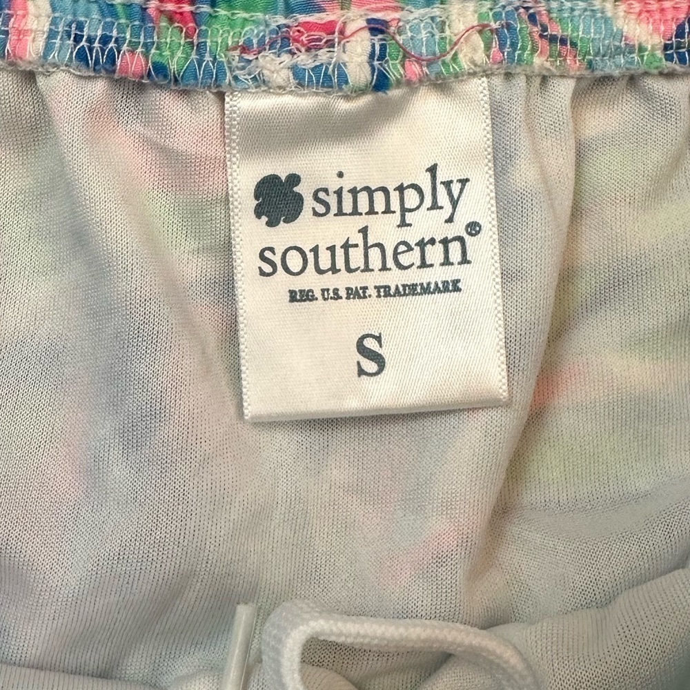 SIMPLY SOUTHERN PINK, BLUE, AND GREEN ATHLETIC SHORTS - Size Small SKU:395 - Picture 3 of 4